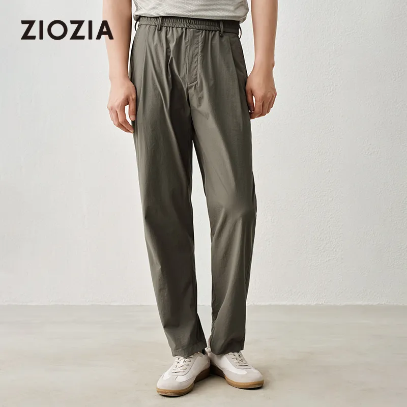 ZIOZIA x TONGQINNANZHUANG Summer Casual Pants Men's Green-3