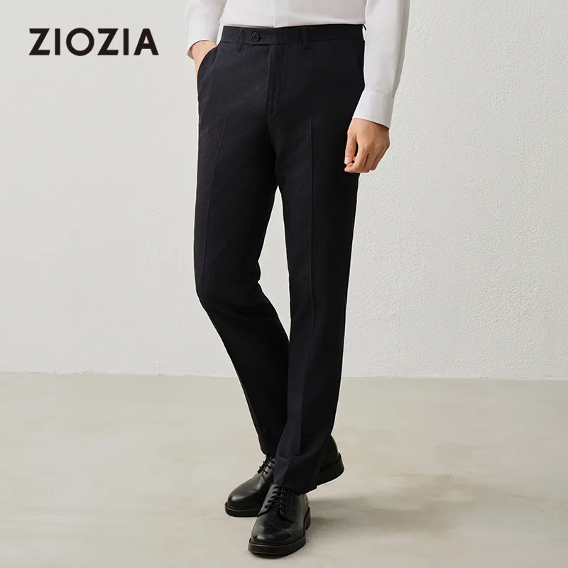 ZIOZIA x TONGQINNANZHUANG Spring Suit Trouser Men's Navy Blue-2