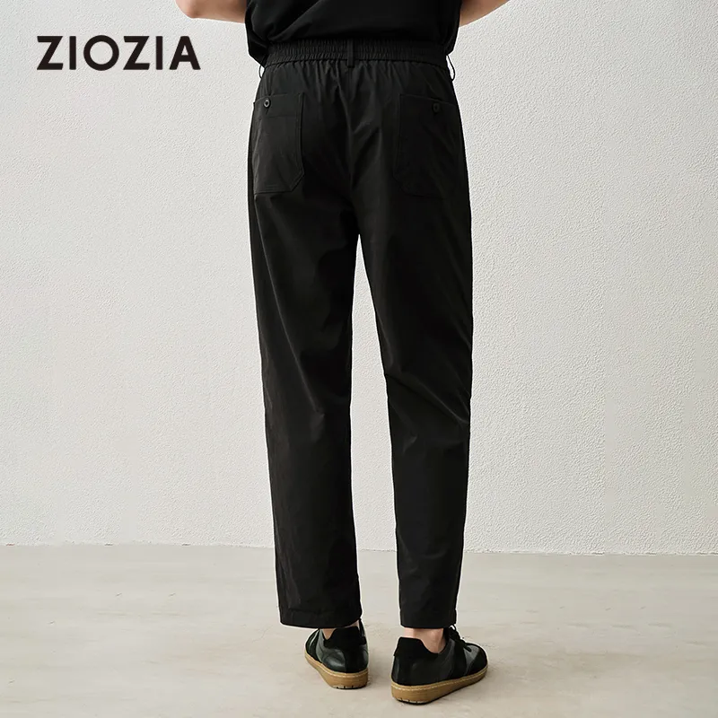 ZIOZIA x TONGQINNANZHUANG Summer Casual Pants Men's Black-3