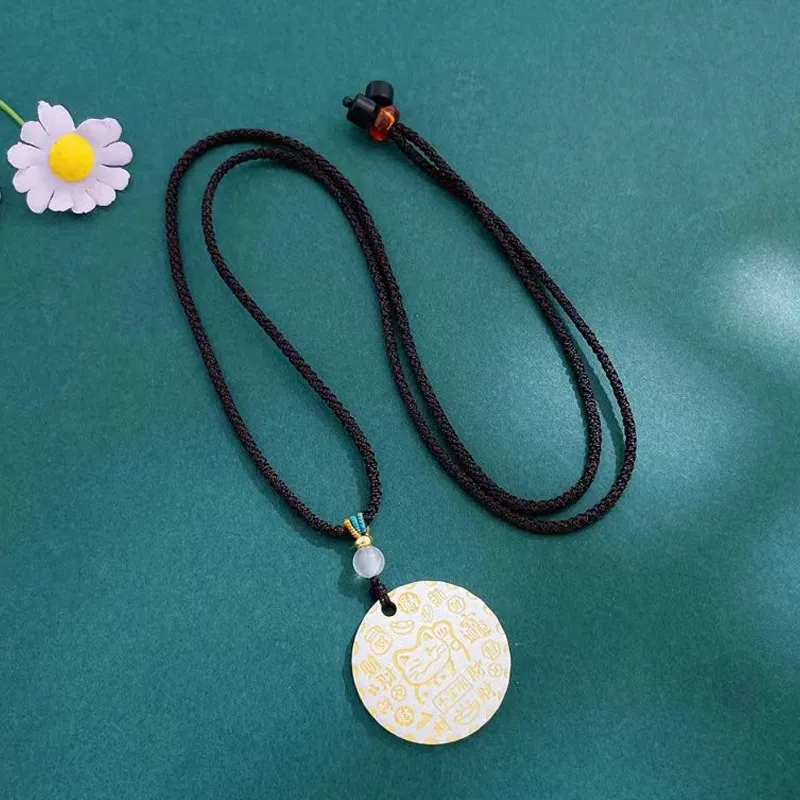 ZHONGLING 999 Fine Silver Sterling Silver Necklaces Women's-4