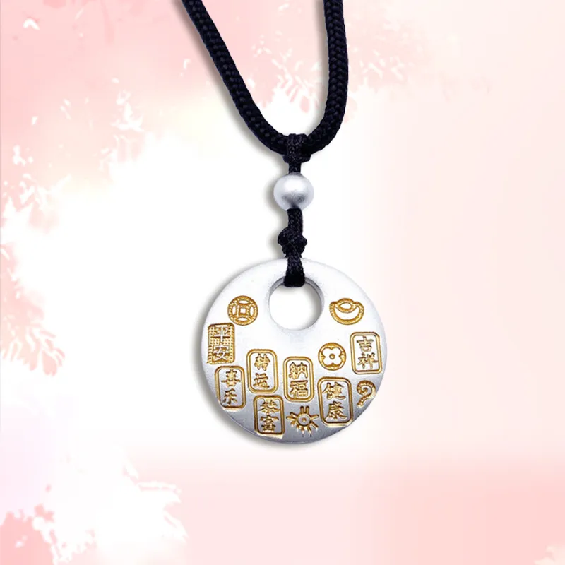 ZHONGLING 999 Fine Silver Sterling Silver Necklaces Women's-2