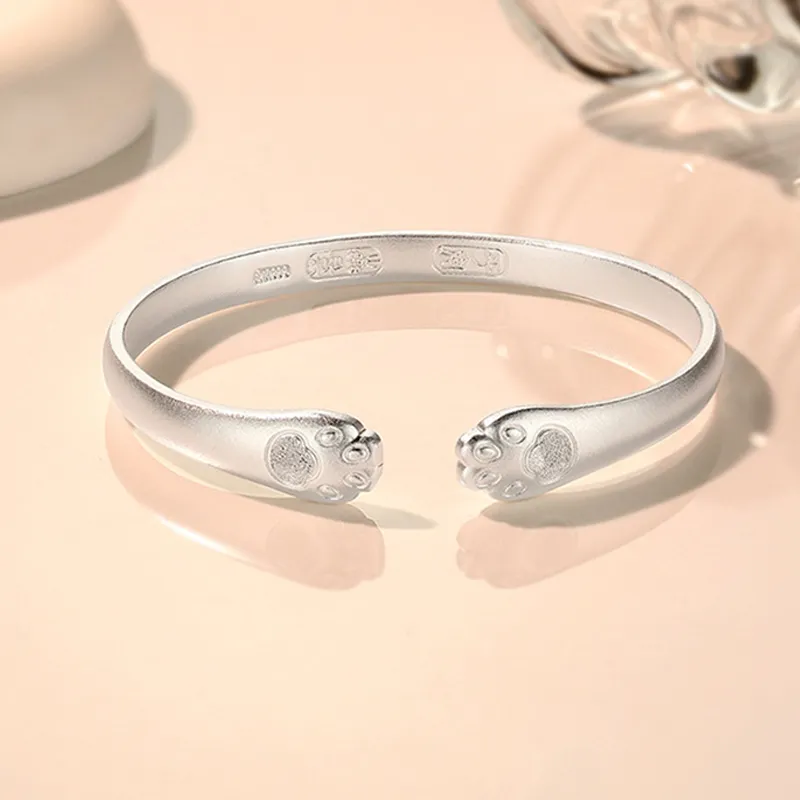 ZHONGLING 999 Fine Silver Sterling Silver Bracelets Women's-3