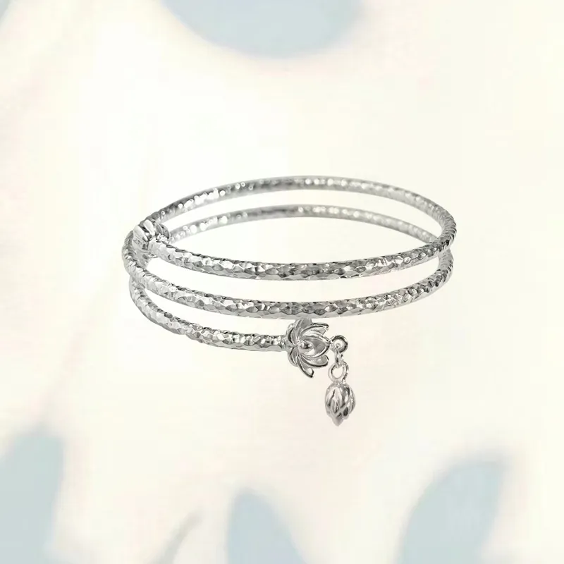 ZHONGLING 999 Fine Silver Sterling Silver Bracelets Women's-2