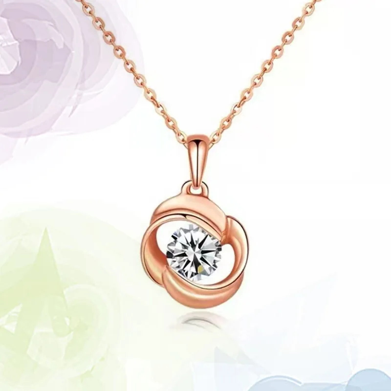 ZHONGLING 925 Sterling Silver Necklaces Women's-12