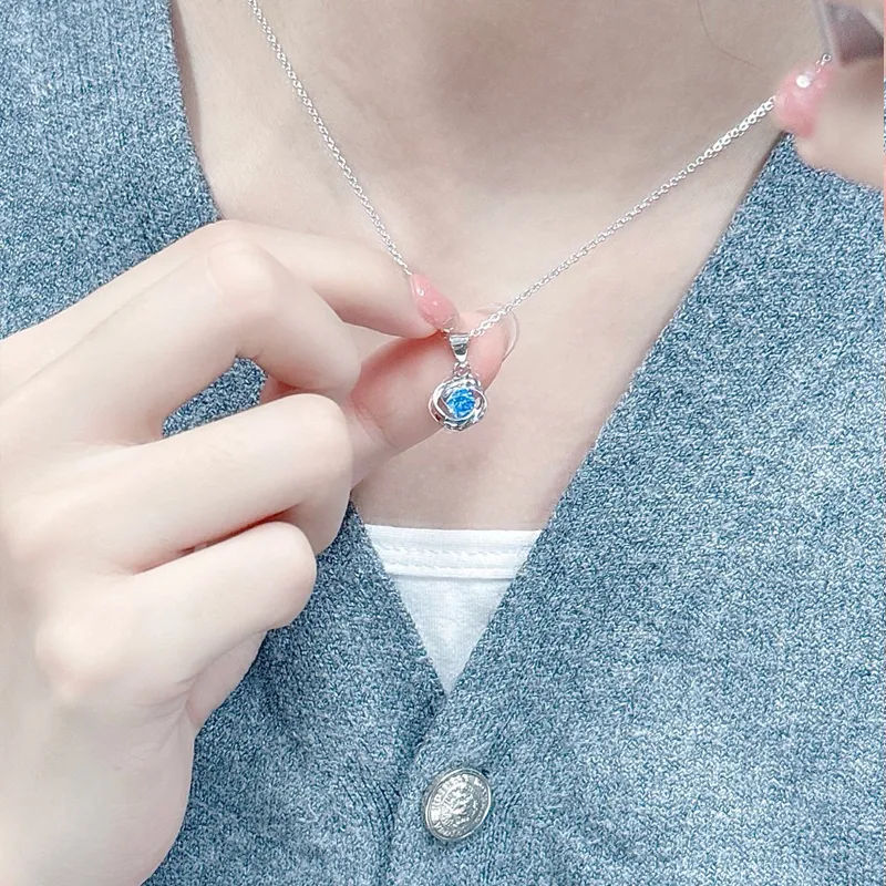 ZHONGLING 925 Sterling Silver Necklaces Women's-5