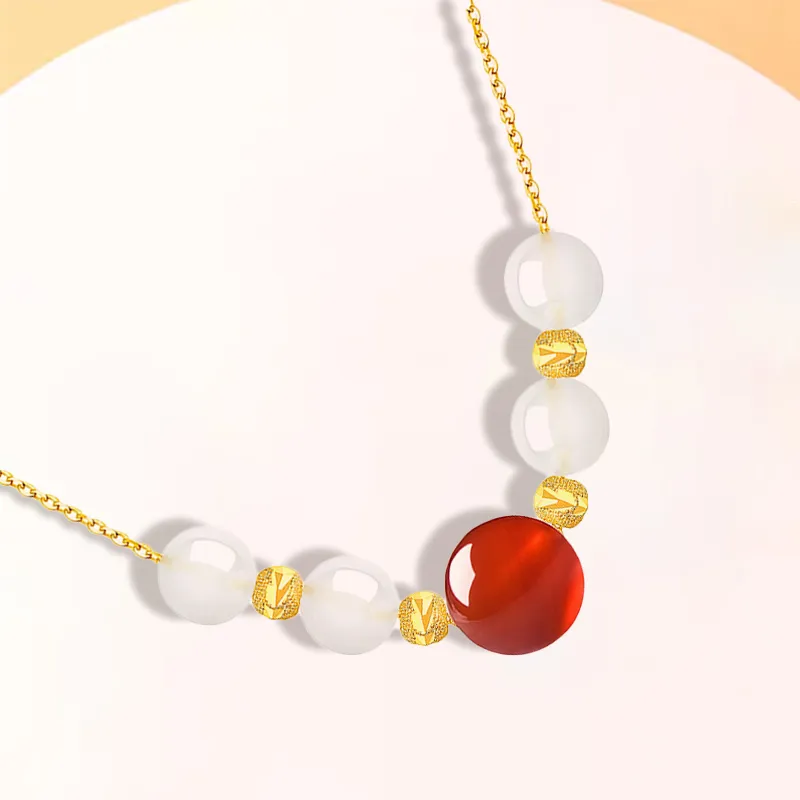ZHONGLING Chalcedony Necklaces Women's-1