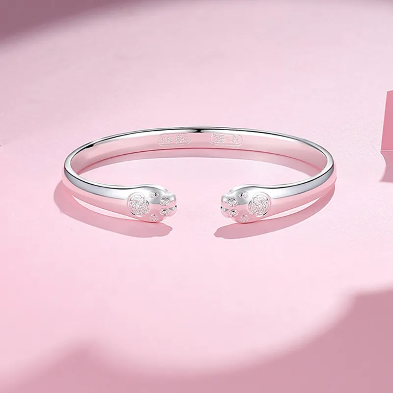 ZHONGLING 999 Fine Silver Sterling Silver Bracelets Women's-1