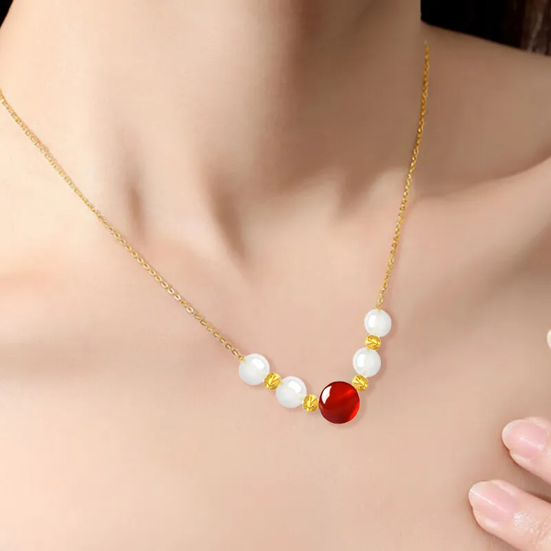 ZHONGLING Chalcedony Necklaces Women's-2
