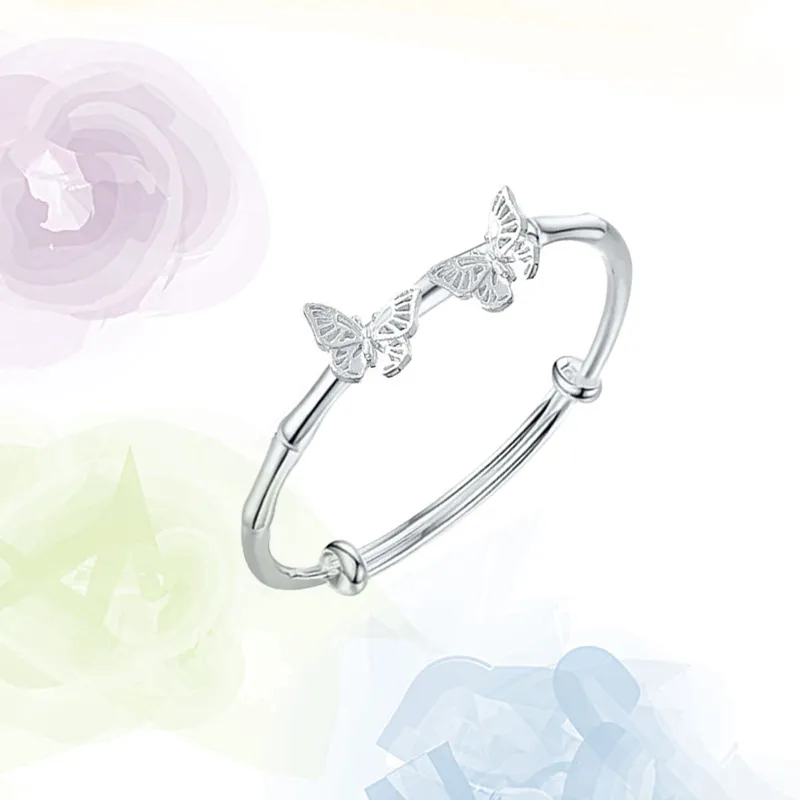ZHONGLING 999 Fine Silver Bangles Women's-3