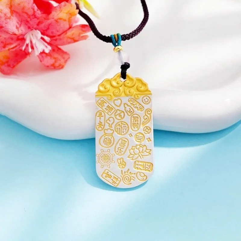 ZHONGLING 999 Fine Silver Sterling Silver Necklaces Women's-3