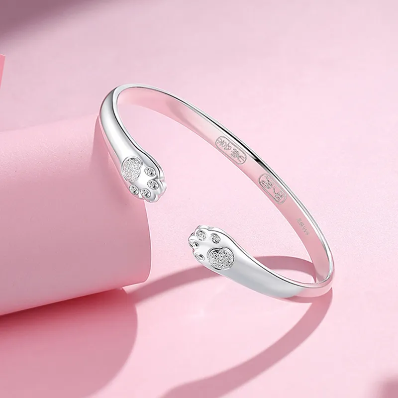 ZHONGLING 999 Fine Silver Sterling Silver Bracelets Women's-3