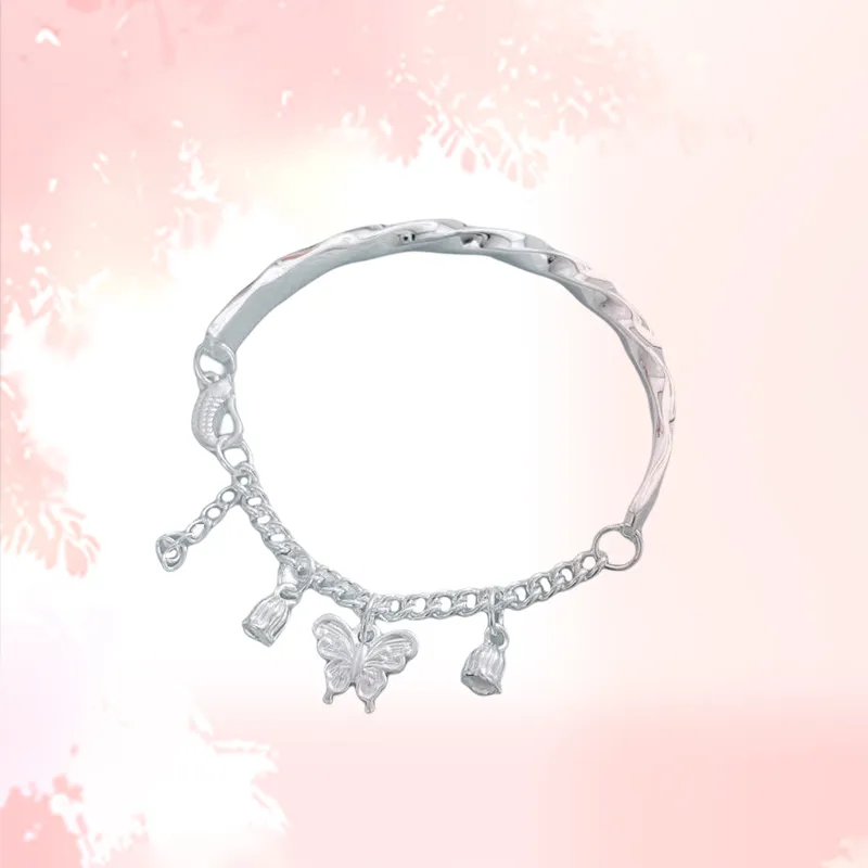 ZHONGLING 999 Fine Silver Pure Silver Bracelets Women's-3