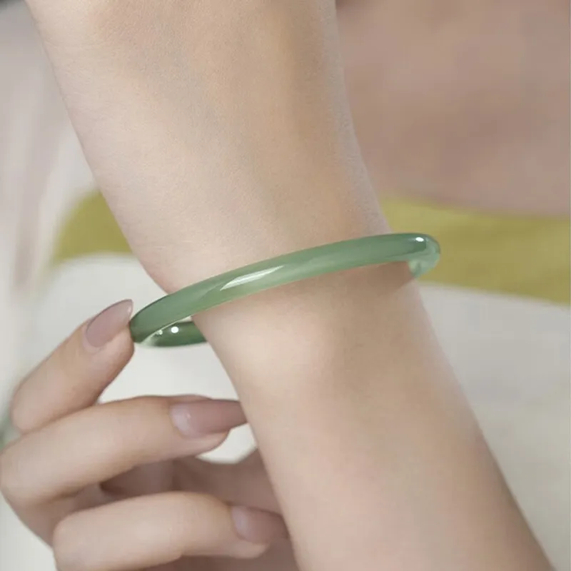 ZHONGLING Chalcedony Jade Bangles Women's-9