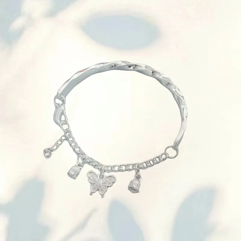 ZHONGLING 999 Fine Silver Pure Silver Bracelets Women's-1