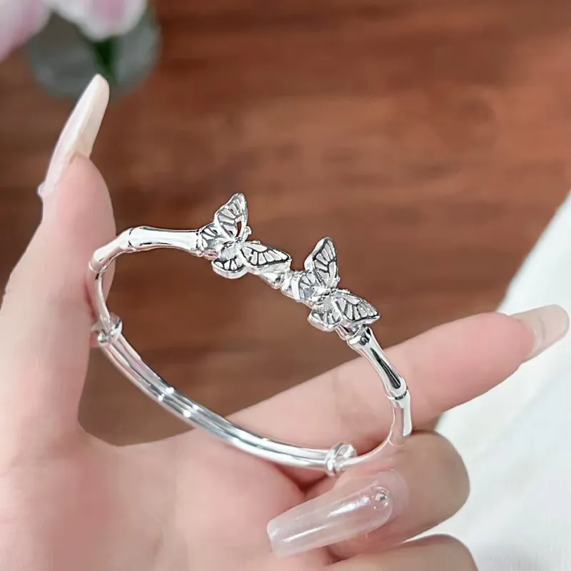 ZHONGLING 999 Fine Silver Bangles Women's-1