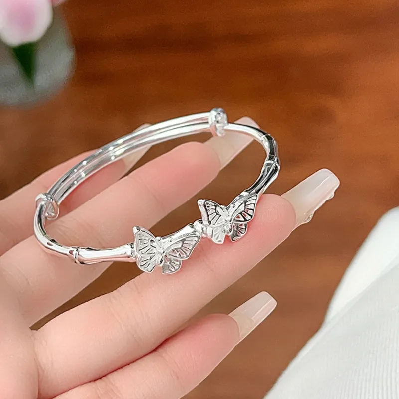 ZHONGLING 999 Fine Silver Bangles Women's-4