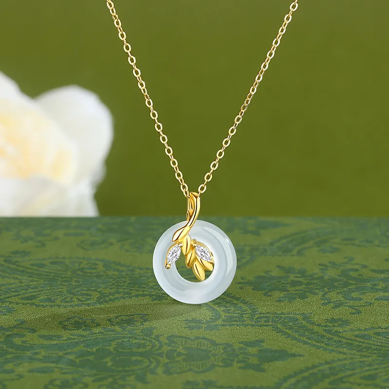 ZHONGLING Chalcedony Necklaces Women's-4