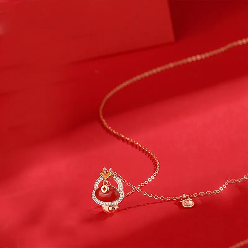 ZHONGLING Agate Necklaces Women's-3