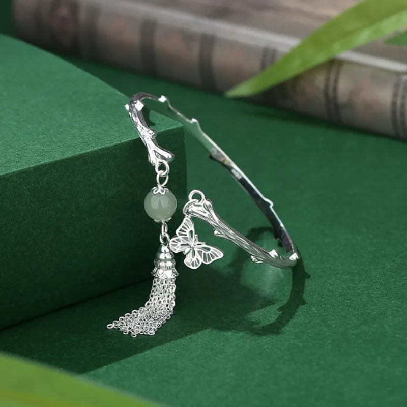 ZHONGLING 999 Fine Silver Sterling Silver Bracelets Women's-5