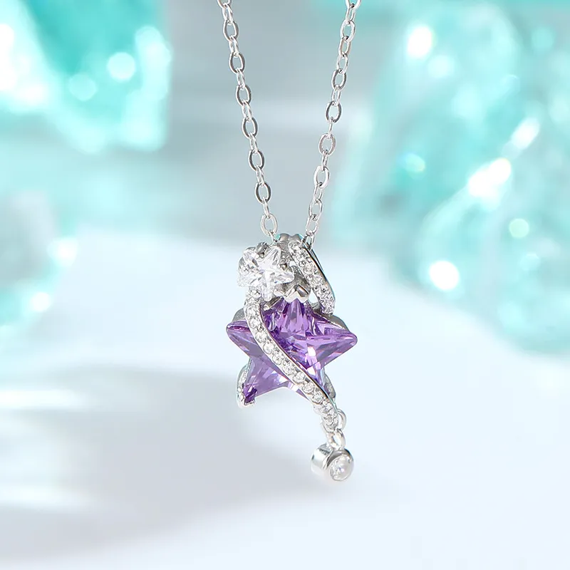 ZHONGLING 925 Sterling Silver Necklaces Women's-4