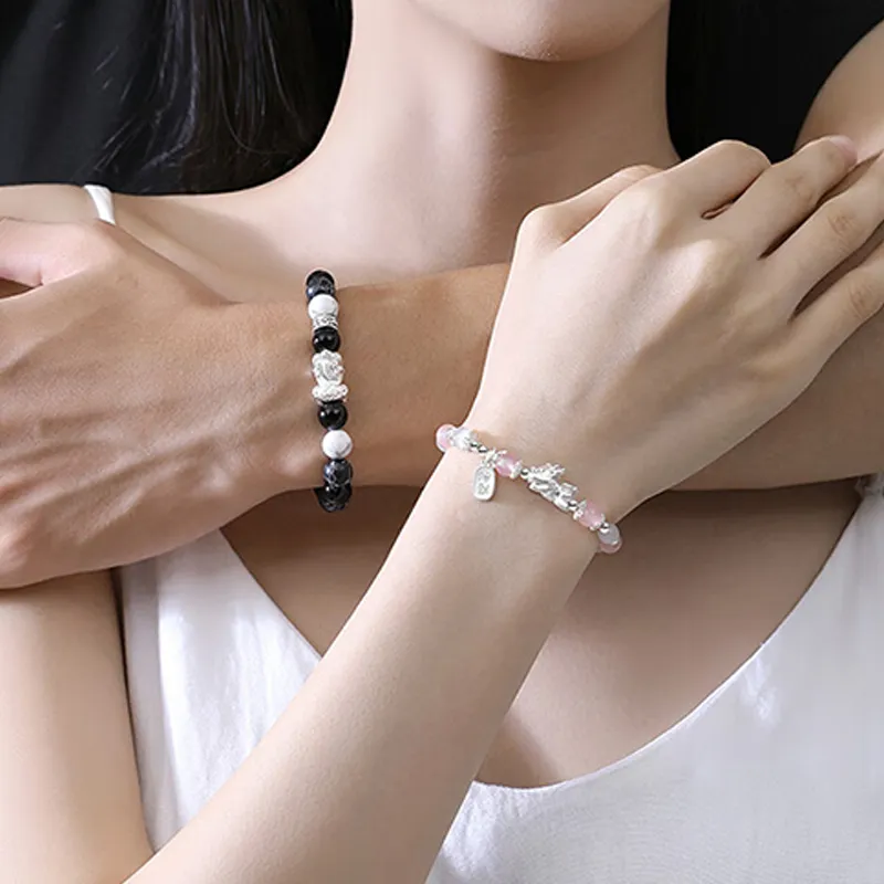 ZHONGLING Obsidian Jade Bracelets Unisex-5