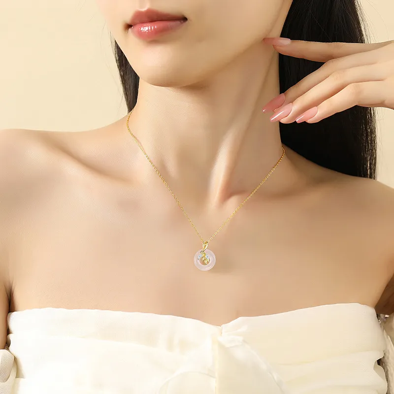 ZHONGLING Chalcedony Necklaces Women's-2