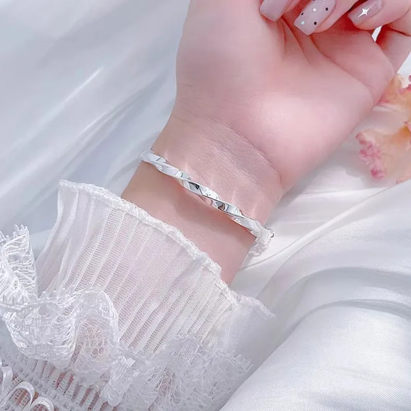 ZHONGLING 999 Fine Silver Pure Silver Bracelets Women's-4