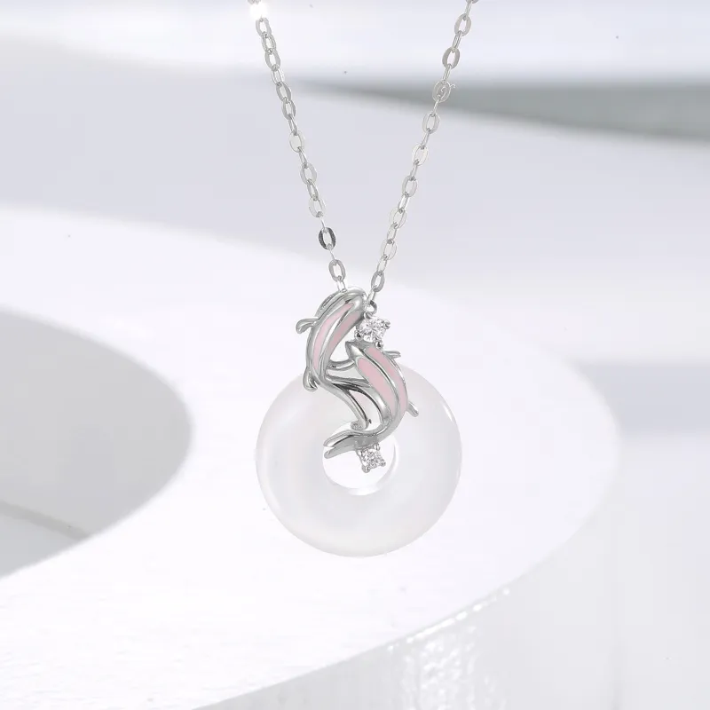 ZHONGLING Chalcedony Necklaces Women's-1