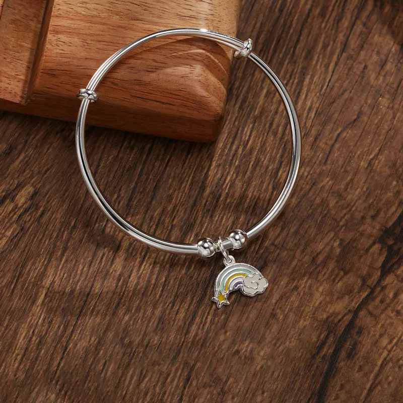 ZHONGLING 999 Fine Silver Bangles Women's-2