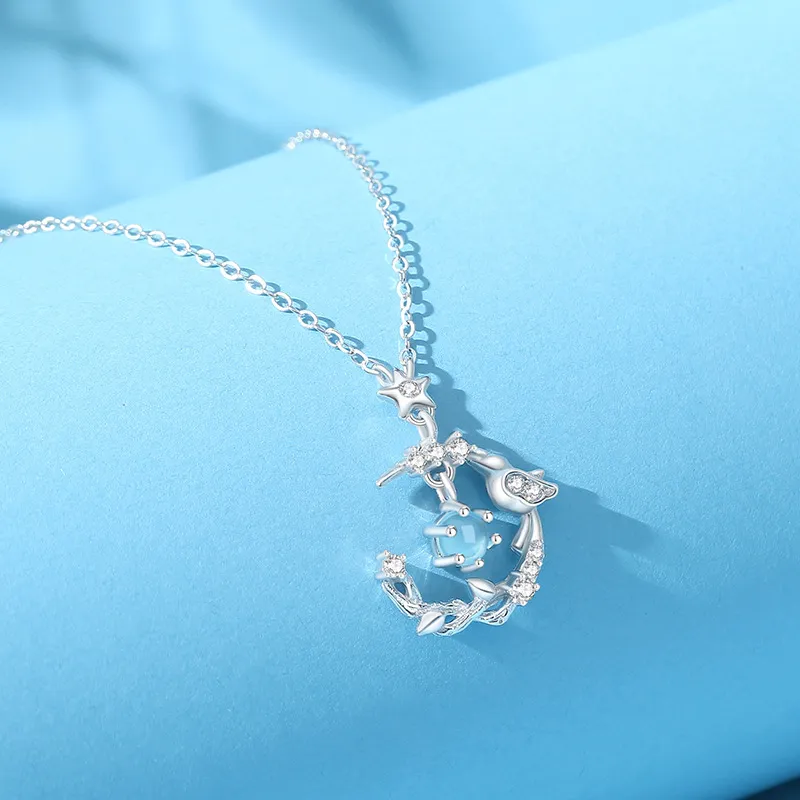 ZHONGLING 925 Sterling Silver Necklaces Women's-2