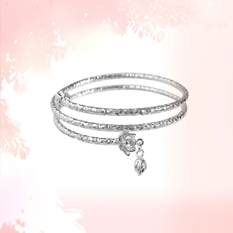 ZHONGLING 999 Fine Silver Sterling Silver Bracelets Women's-1