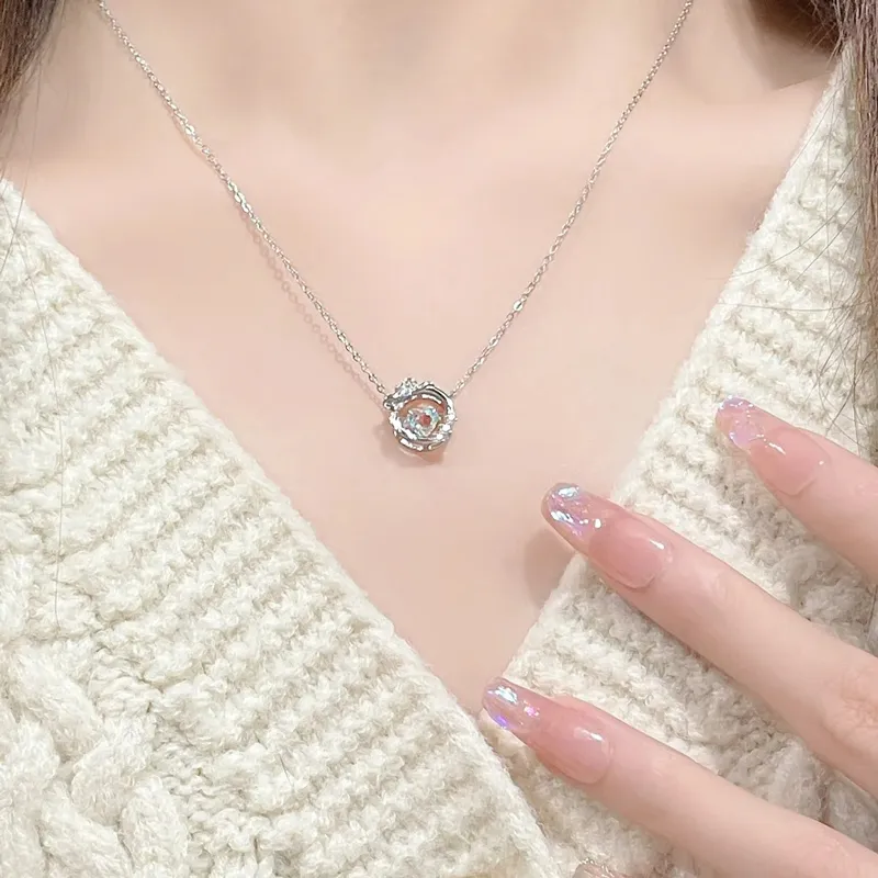 ZHONGLING 925 Sterling Silver Necklaces Women's-4