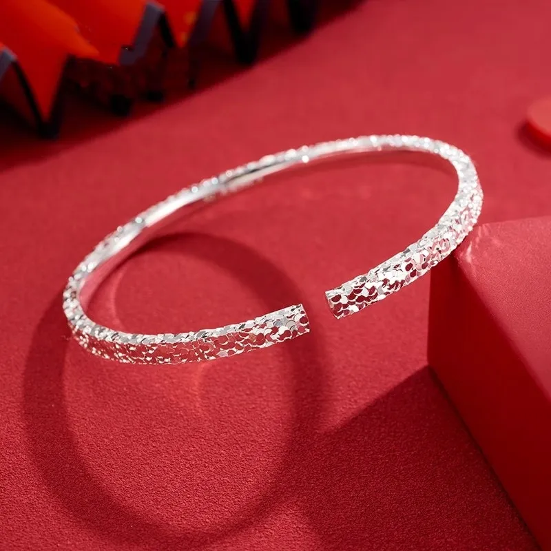 ZHONGLING 999 Fine Silver Sterling Silver Bracelets Women's-4