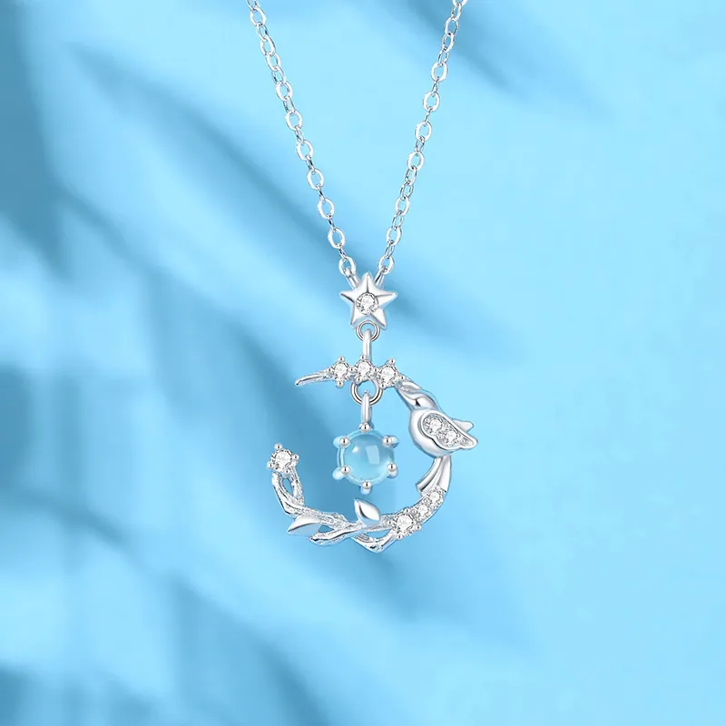 ZHONGLING 925 Sterling Silver Necklaces Women's-1