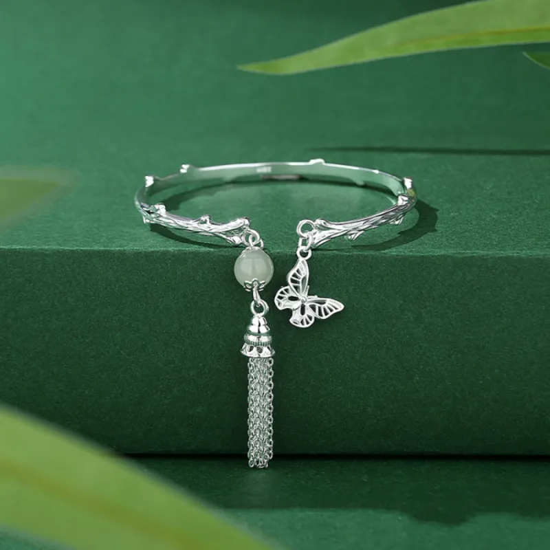 ZHONGLING 999 Fine Silver Sterling Silver Bracelets Women's-4