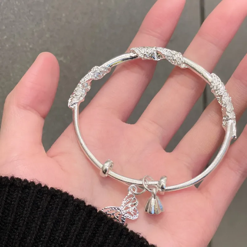 ZHONGLING 999 Fine Silver Sterling Silver Bracelets Women's-3