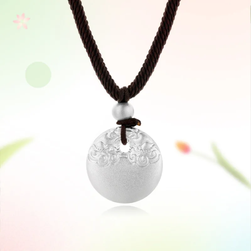 ZHONGLING 999 Fine Silver Sterling Silver Necklaces Women's-5