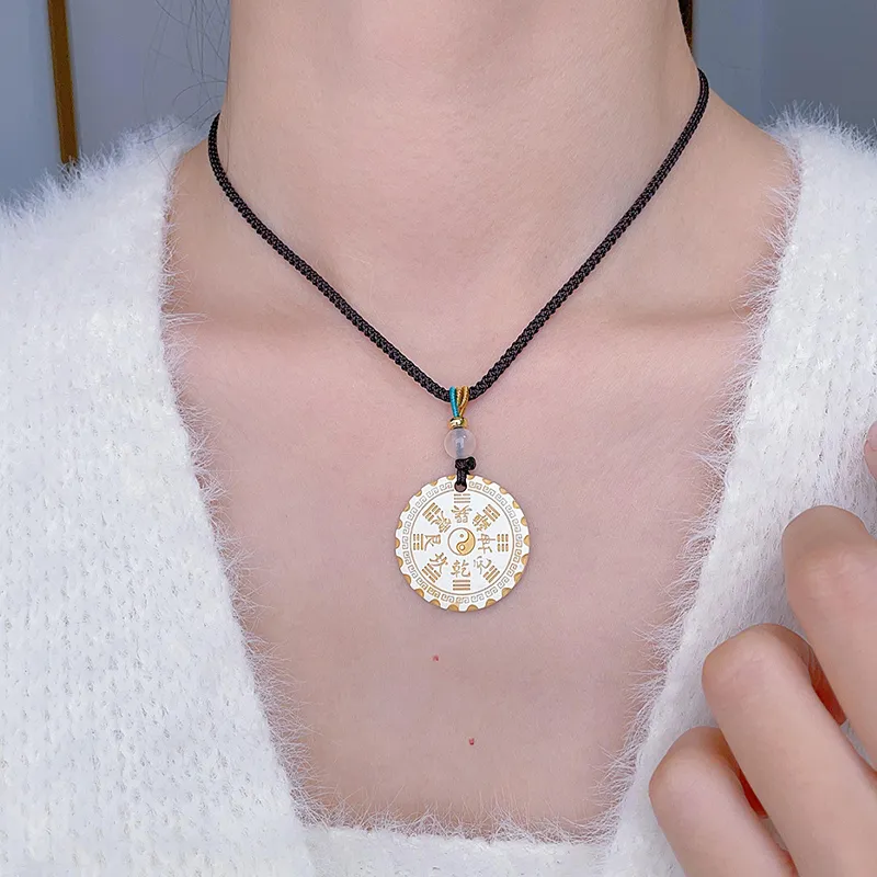 ZHONGLING 999 Fine Silver Sterling Silver Necklaces Women's-4