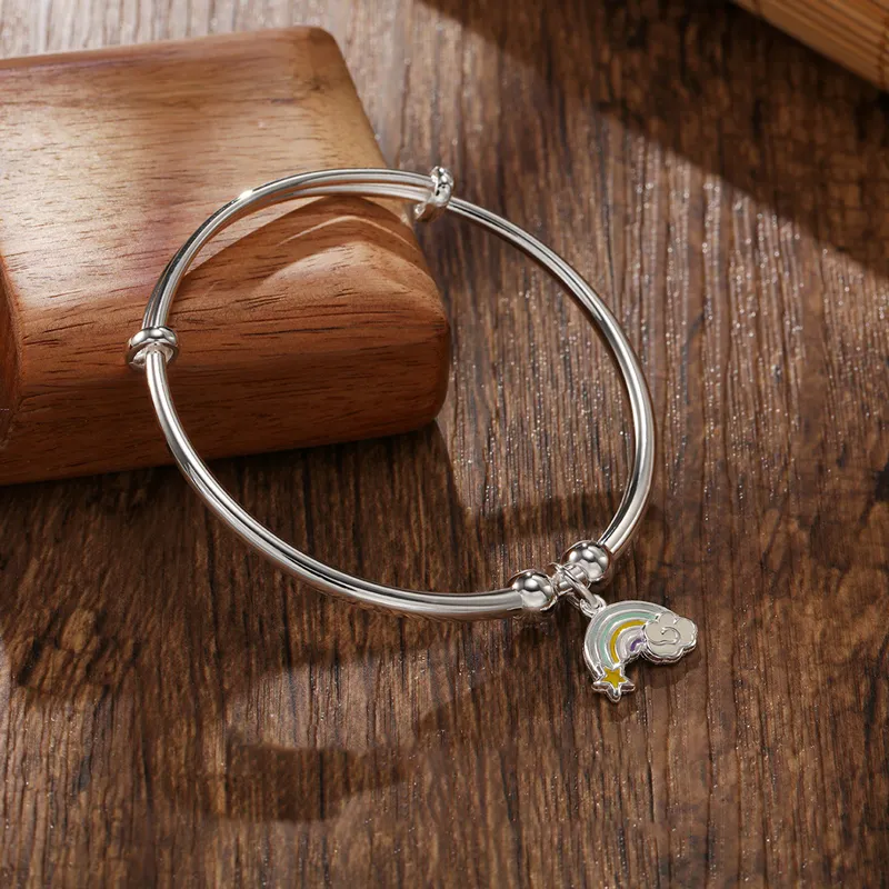 ZHONGLING 999 Fine Silver Bangles Women's-4