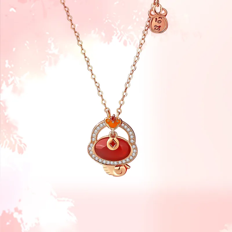 ZHONGLING Agate Necklaces Women's-6