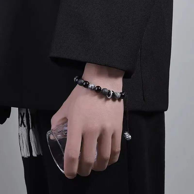 ZHONGLING Obsidian Bracelets Unisex-2