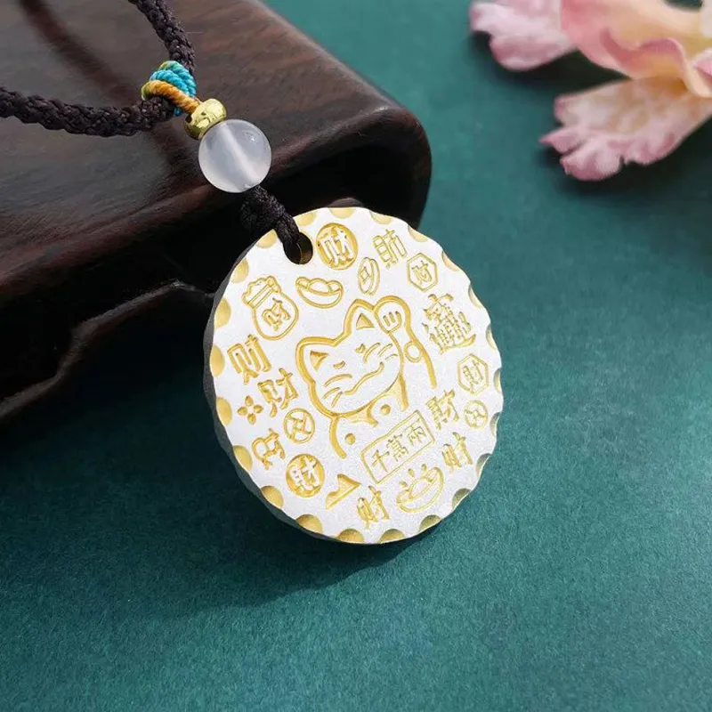 ZHONGLING 999 Fine Silver Sterling Silver Necklaces Women's-1