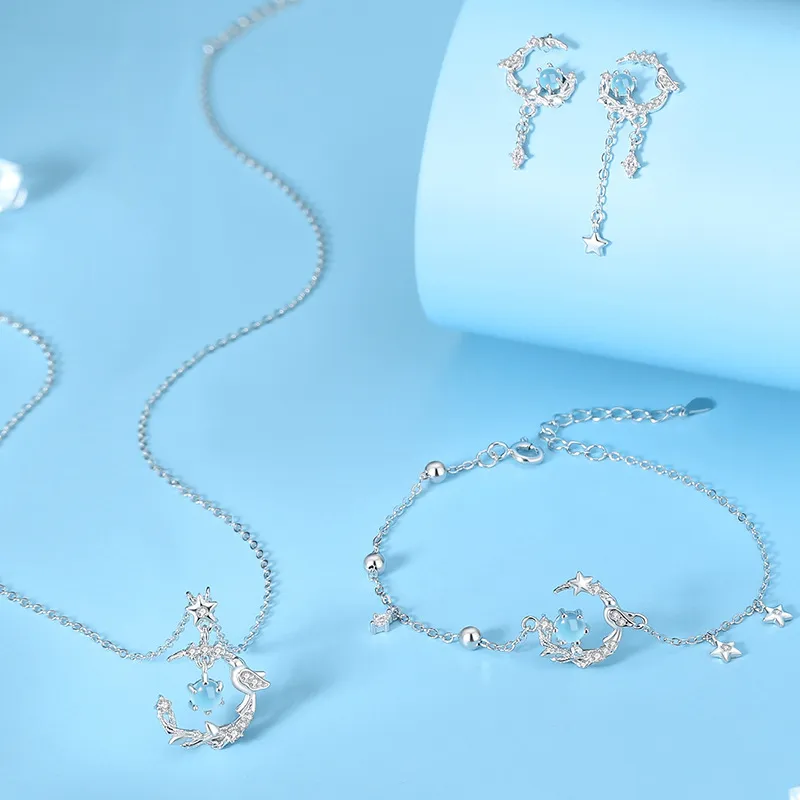 ZHONGLING 925 Sterling Silver Necklaces Women's-10
