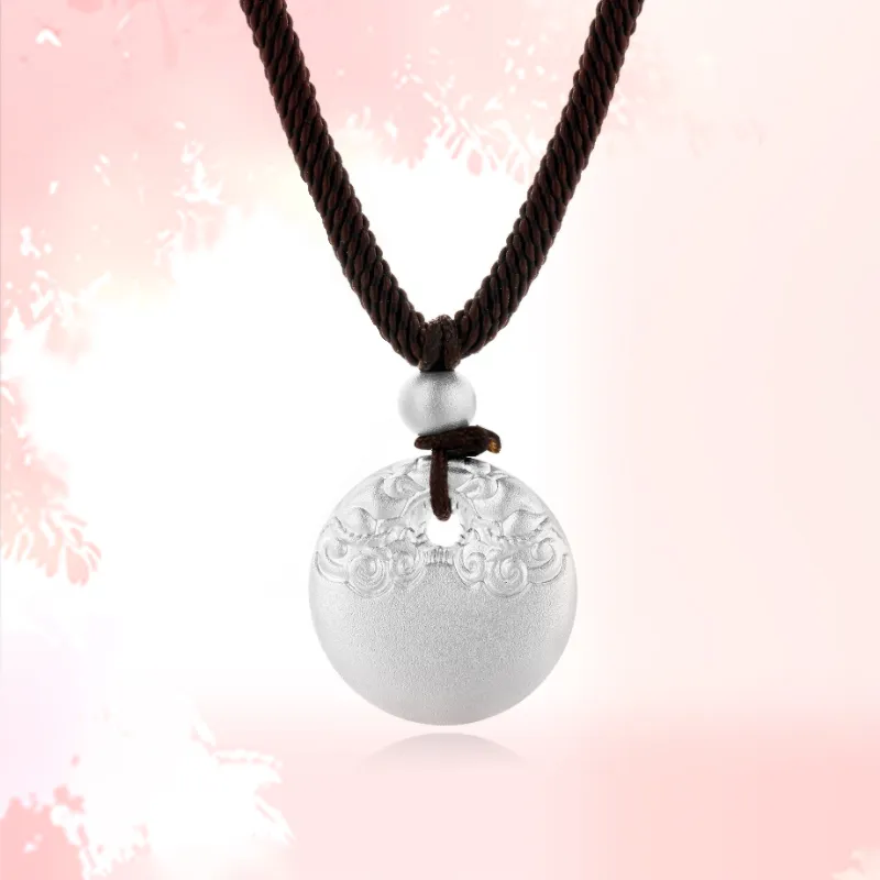 ZHONGLING 999 Fine Silver Sterling Silver Necklaces Women's-2