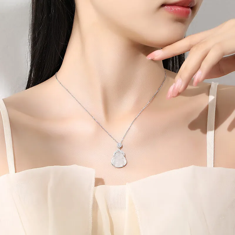 ZHONGLING Chalcedony Necklaces Women's-5