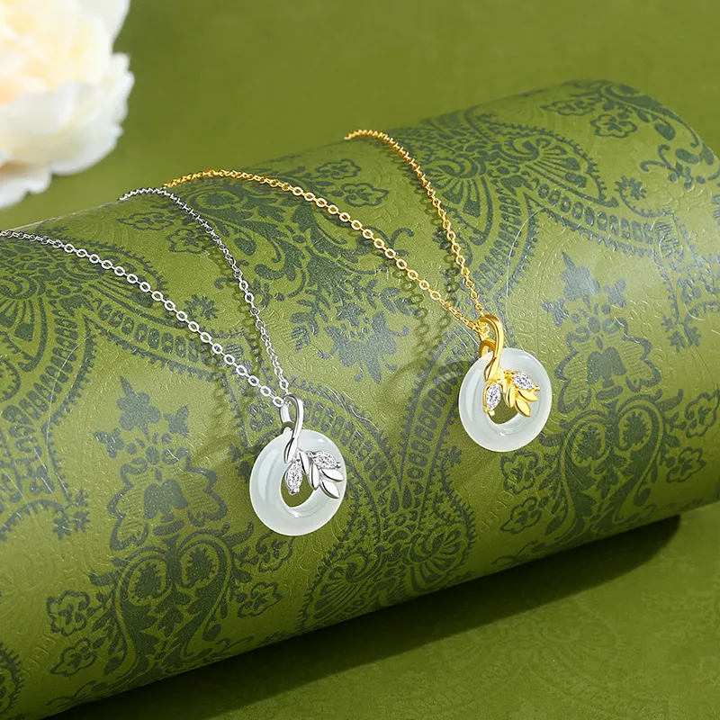 ZHONGLING Chalcedony Necklaces Women's-3