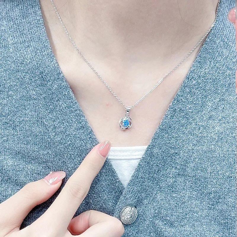 ZHONGLING 925 Sterling Silver Necklaces Women's-4