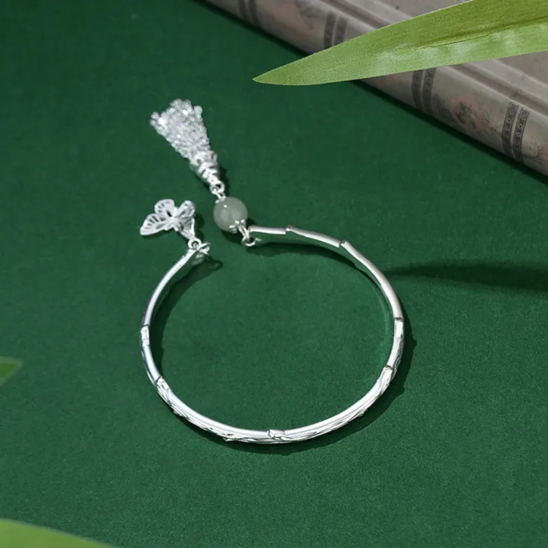 ZHONGLING 999 Fine Silver Sterling Silver Bracelets Women's-1