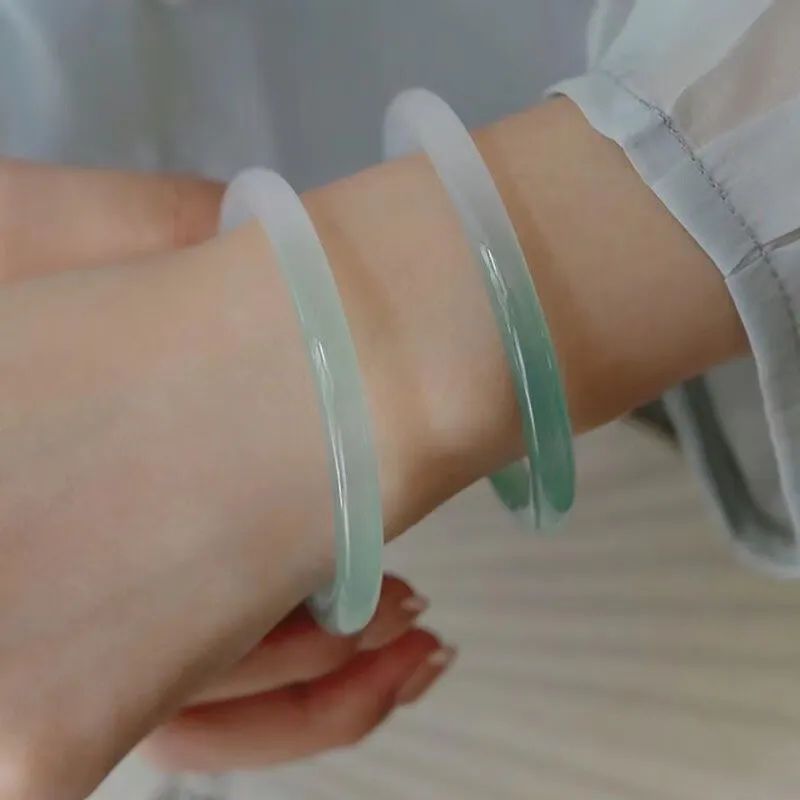 ZHONGLING Chalcedony Bangles Women's-3