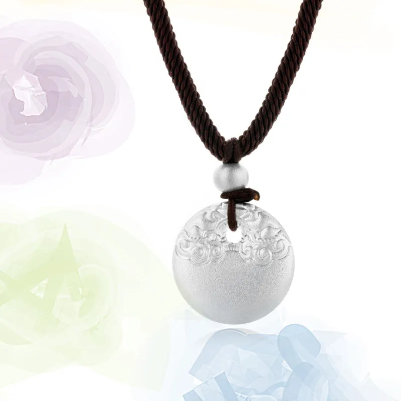 ZHONGLING 999 Fine Silver Sterling Silver Necklaces Women's-4